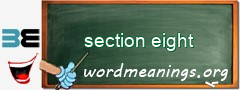 WordMeaning blackboard for section eight